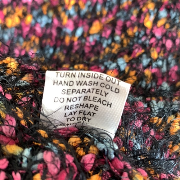 Ny Collection Sweater Fuzzy Soft Multi-Color Black Pink Pullover Long Sleeve - Picture 11 of 11